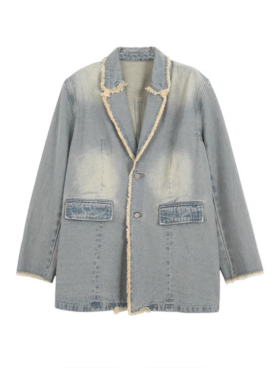 Hadley | Frayed-Edge Tailored Blazer