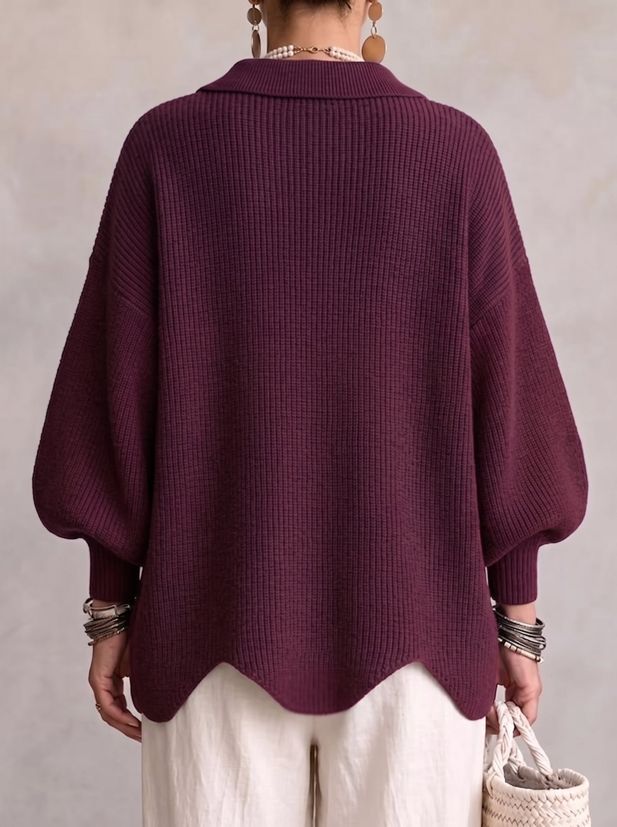 Ortensia | Oversized Gold Button Cardigan