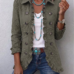 Coraleen | Floral Embroidered Utility Jacket