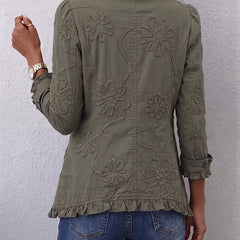 Coraleen | Floral Embroidered Utility Jacket