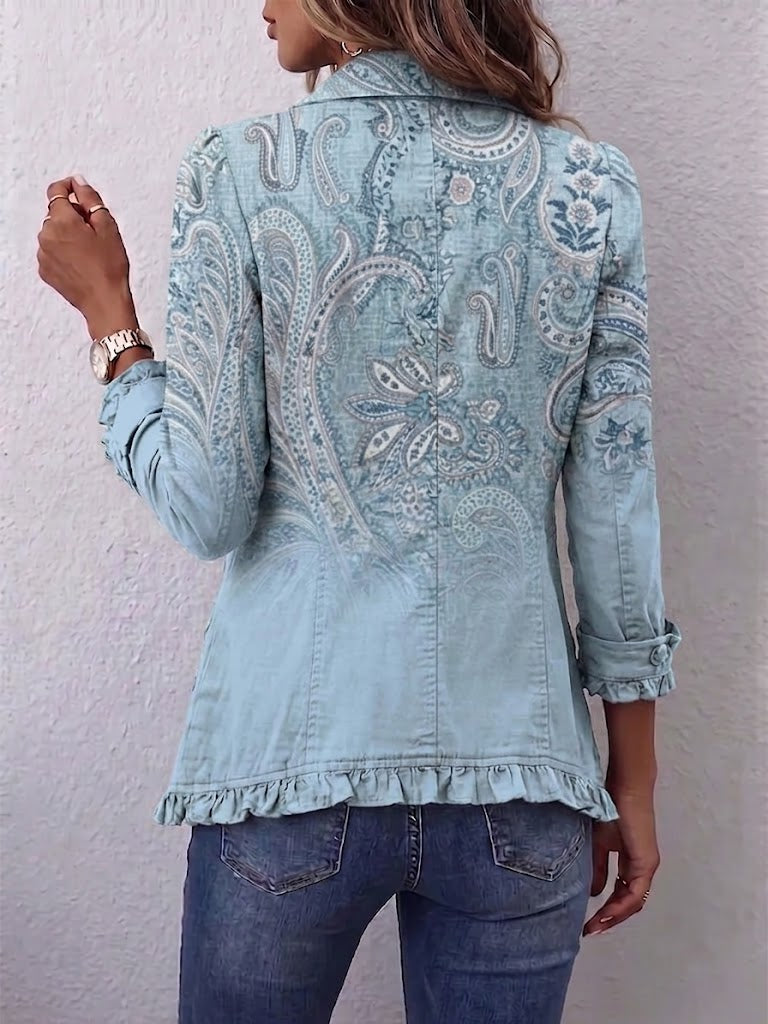 Carolyn | Paisley Ruffled Boho Jacket