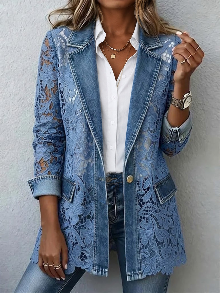 Amabel | Floral Cutwork Blazer