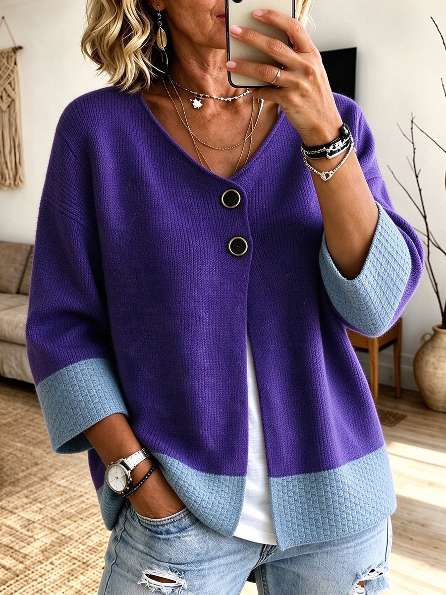 Jennifer | Colour-Block Cardigan