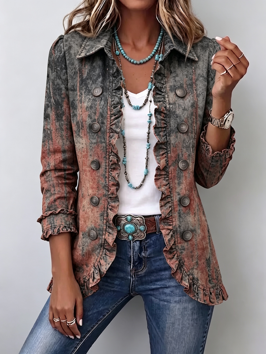 Willow | Vintage Ruffle-Trim Jacket