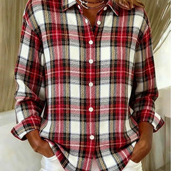 Dulcie | Vintage Checked Button Front Blouse