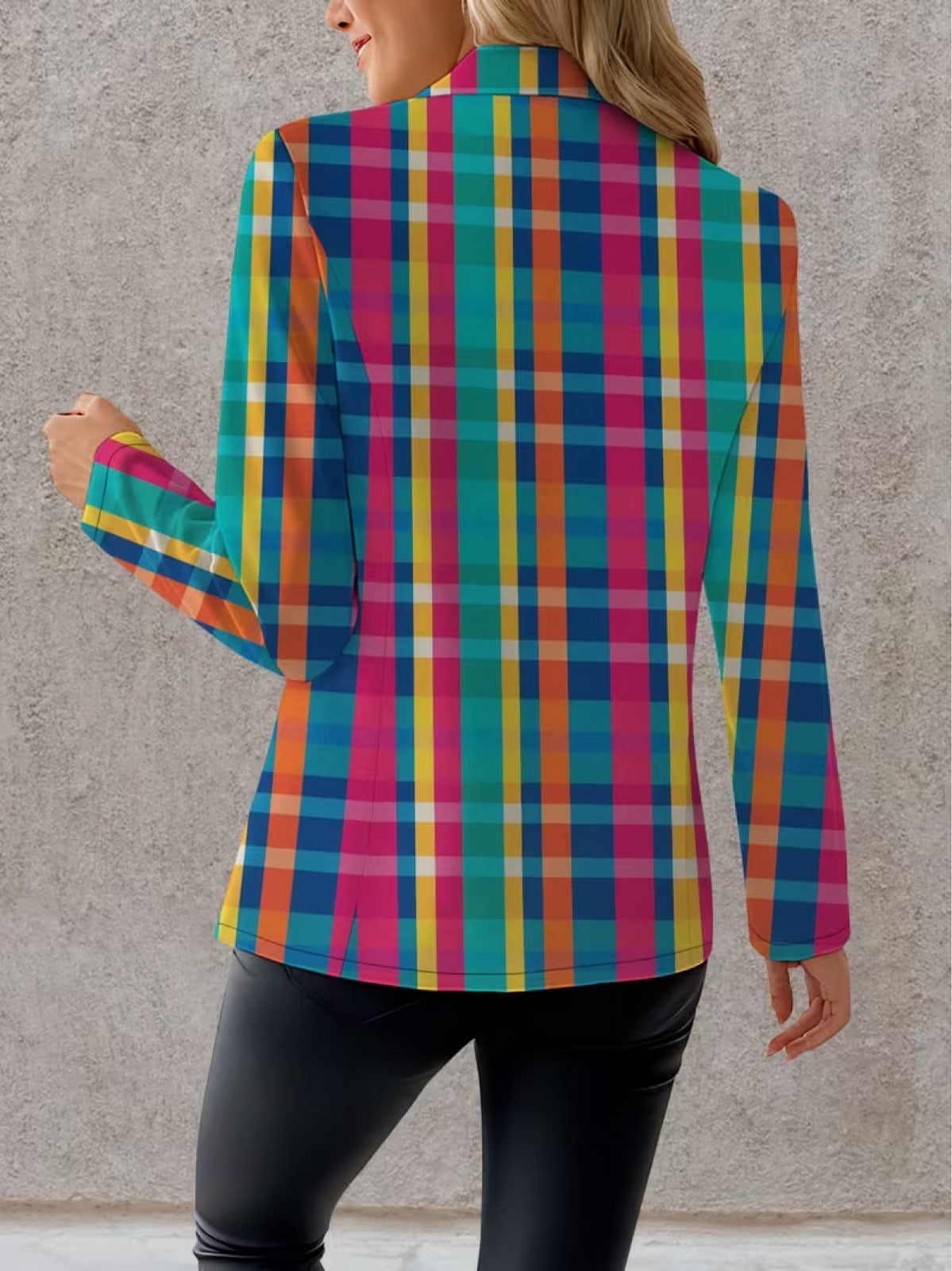 Rosaline | Rainbow Checked Blazer
