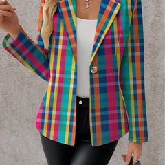 Rosaline | Rainbow Checked Blazer