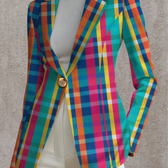 Rosaline | Rainbow Checked Blazer