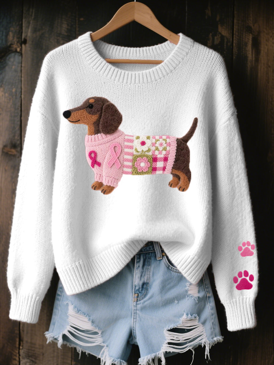 Chloe | Embroidered Dachshund Jumper