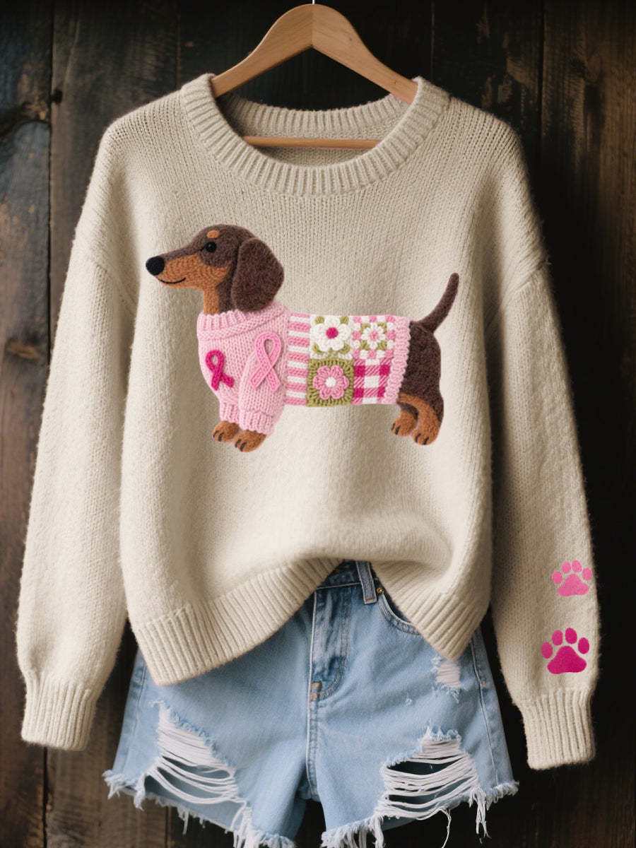 Chloe | Embroidered Dachshund Jumper