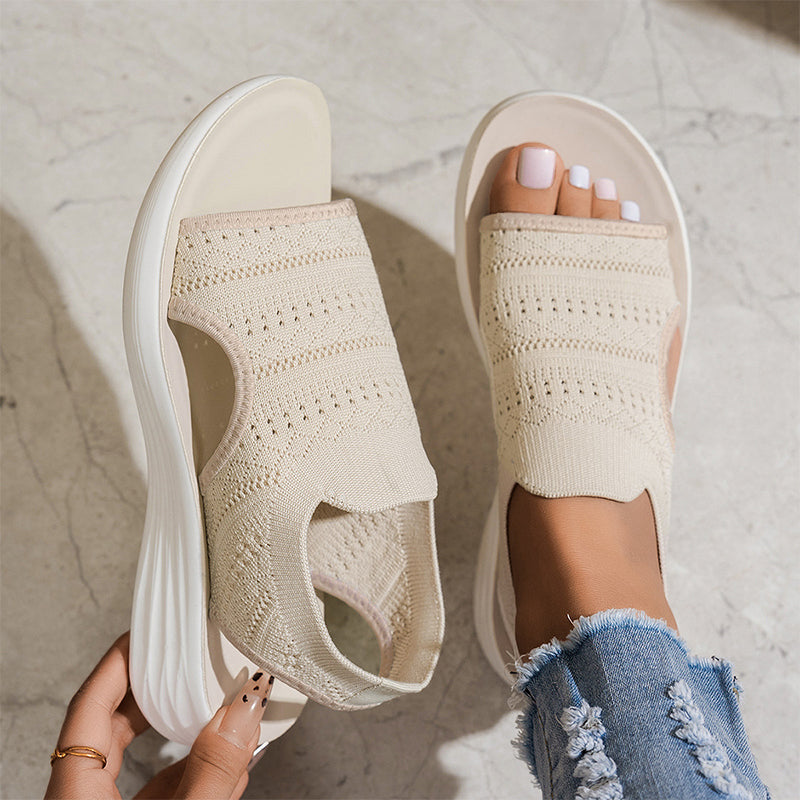 Tina | Breathable Knit Platform Sandals