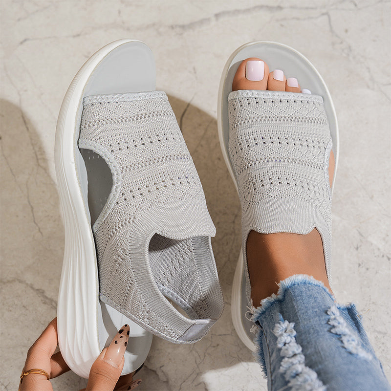 Tina | Breathable Knit Platform Sandals