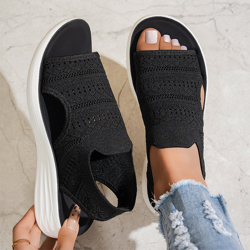 Tina | Breathable Knit Platform Sandals