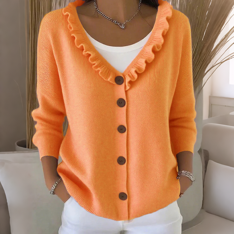 Liza | Ruffle-Collar Cardigan