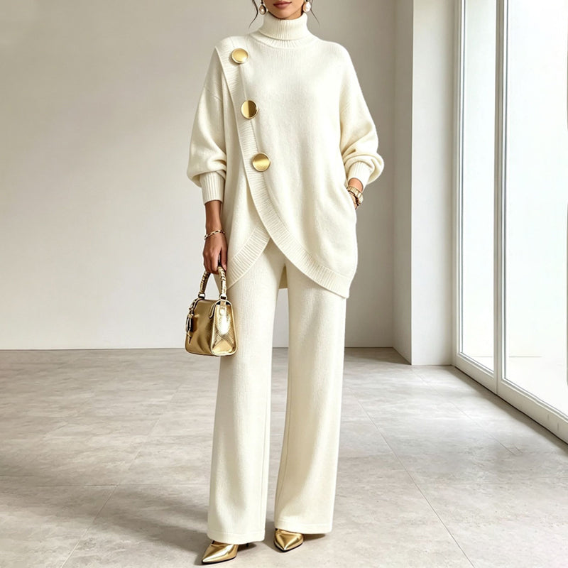Noa | Turtleneck Jumper & Wide Pants Set