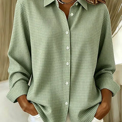 Hillrose | Relaxed Gingham Button-Front Blouse