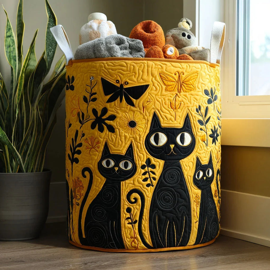 Saffron | Sunshine Whisker Trio Quilted Laundry Basket