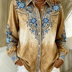 Tucson | Vintage Western Floral Button Blouse