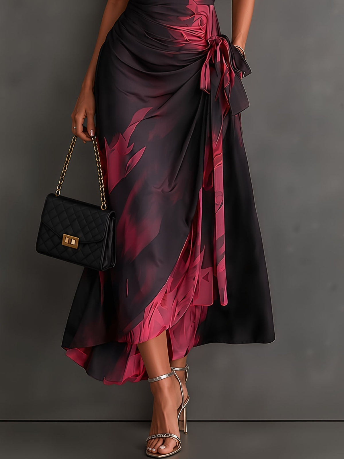 Grace | Abstract Print Midi Dress