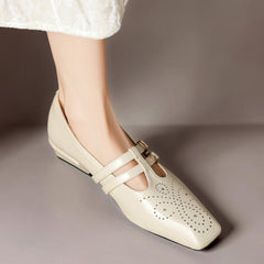Marisol | Brogued Dual-Strap Mary Jane Court Shoes