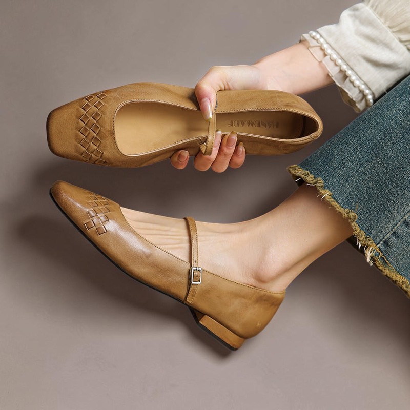 Eilidh | Square-Toe Mary Jane Flat