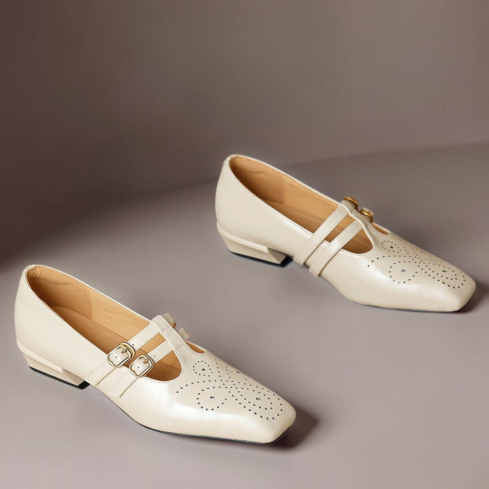 Roisin | Brogued Dual-Strap Mary Jane Pump