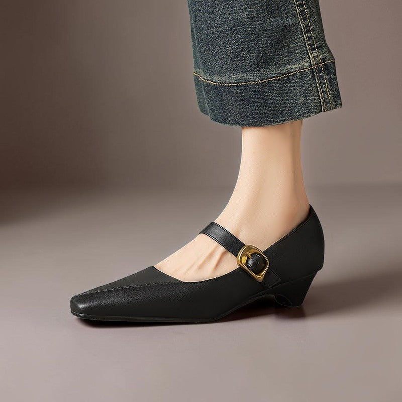 Zorae | Panelled Mary Jane Heels