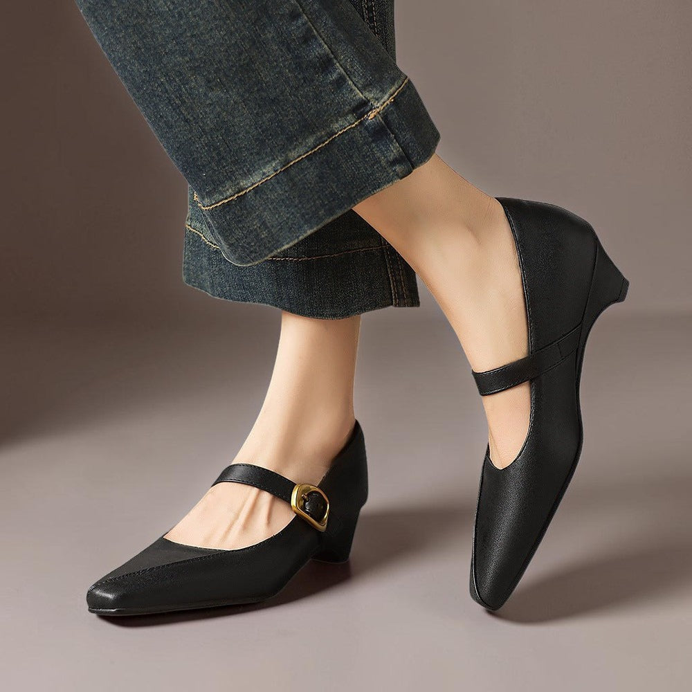 Zorae | Panelled Mary Jane Heels