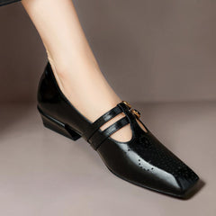 Marisol | Brogued Dual-Strap Mary Jane Court Shoes