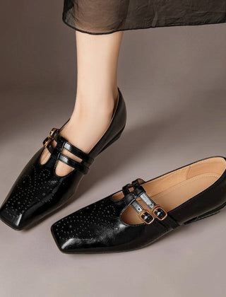 Marisol | Brogued Dual-Strap Mary Jane Court Shoes