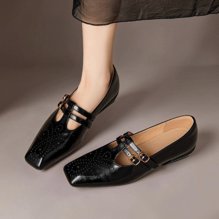 Roisin | Brogued Dual-Strap Mary Jane Pump