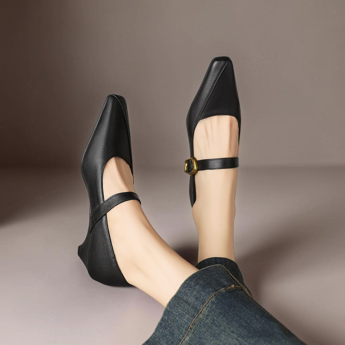 Zorae | Panelled Mary Jane Heels