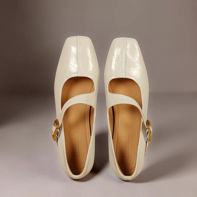 Viora | Leather-Look Mary Jane Heels