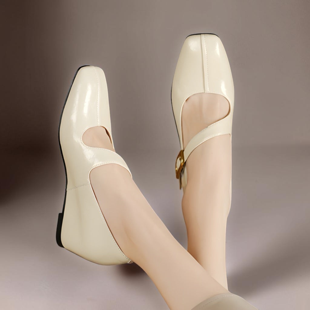 Viora | Leather-Look Mary Jane Heels
