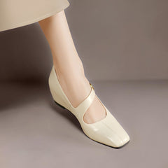 Viora | Leather-Look Mary Jane Heels
