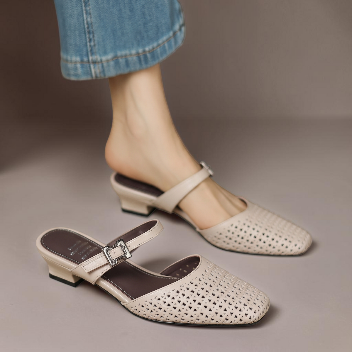 Nilda | Genuine Leather Mules