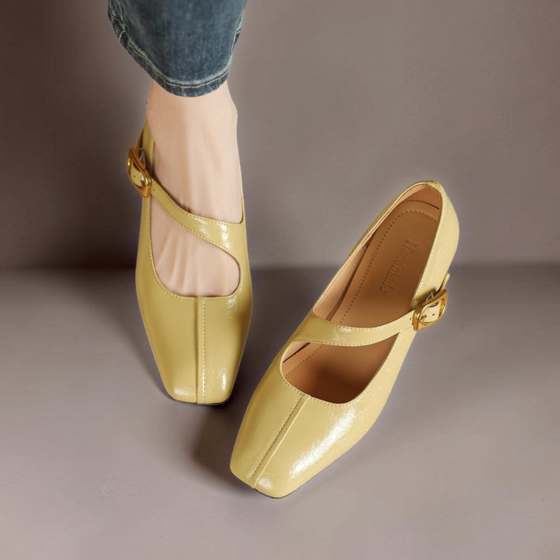 Viora | Leather-Look Mary Jane Heels