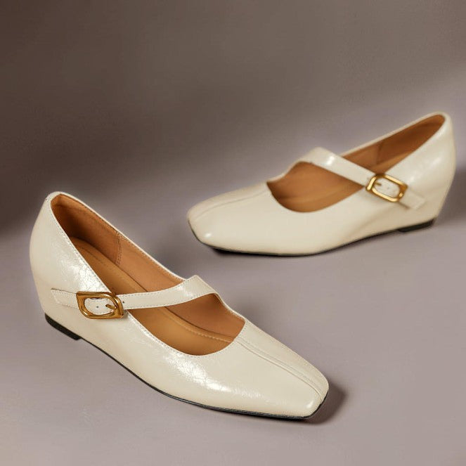 Viora | Leather-Look Mary Jane Heels