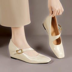 Viora | Leather-Look Mary Jane Heels
