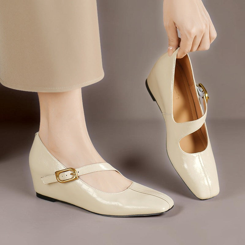 Viora | Leather-Look Mary Jane Heels