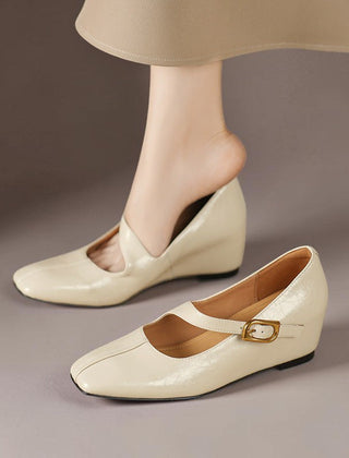 Viora | Leather-Look Mary Jane Heels