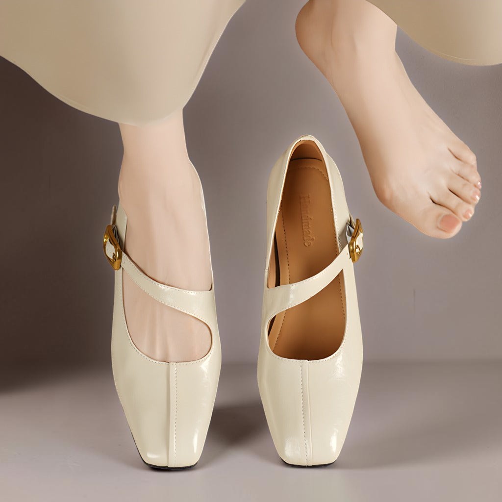 Viora | Leather-Look Mary Jane Heels