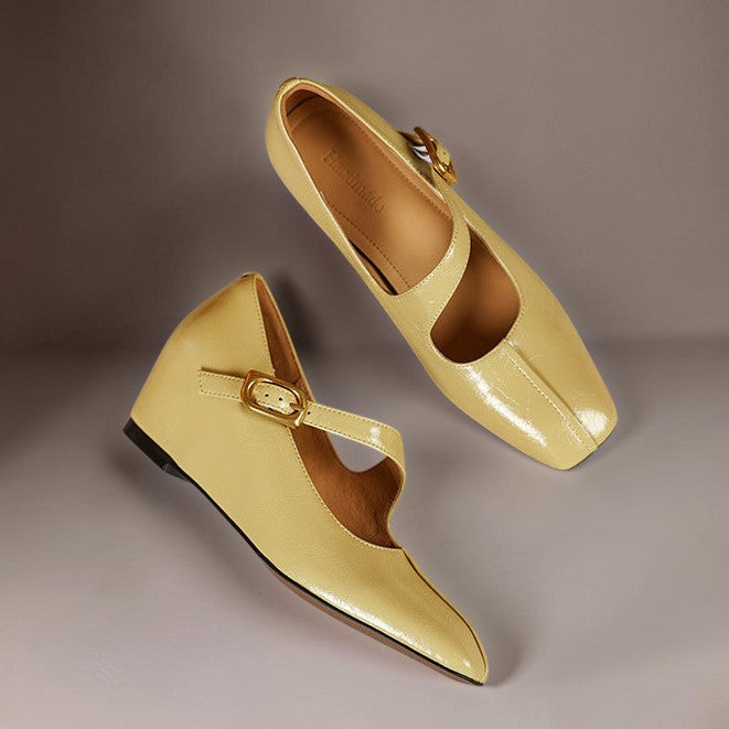 Viora | Leather-Look Mary Jane Heels