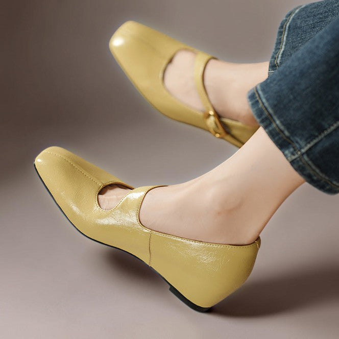 Viora | Leather-Look Mary Jane Heels