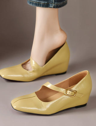 Viora | Leather-Look Mary Jane Heels