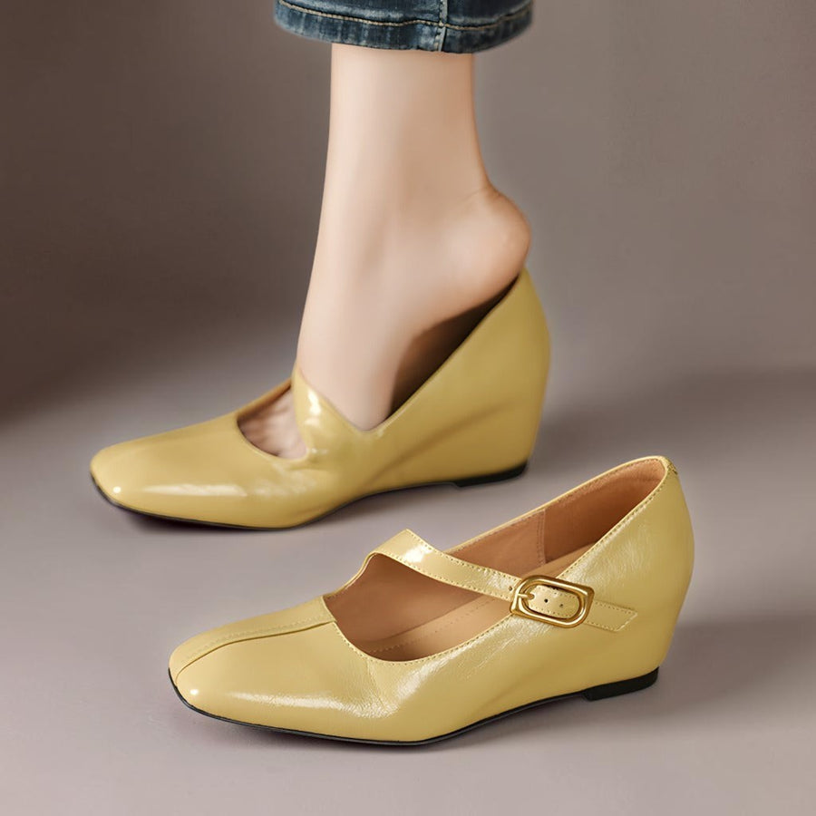 Viora | Leather-Look Mary Jane Heels