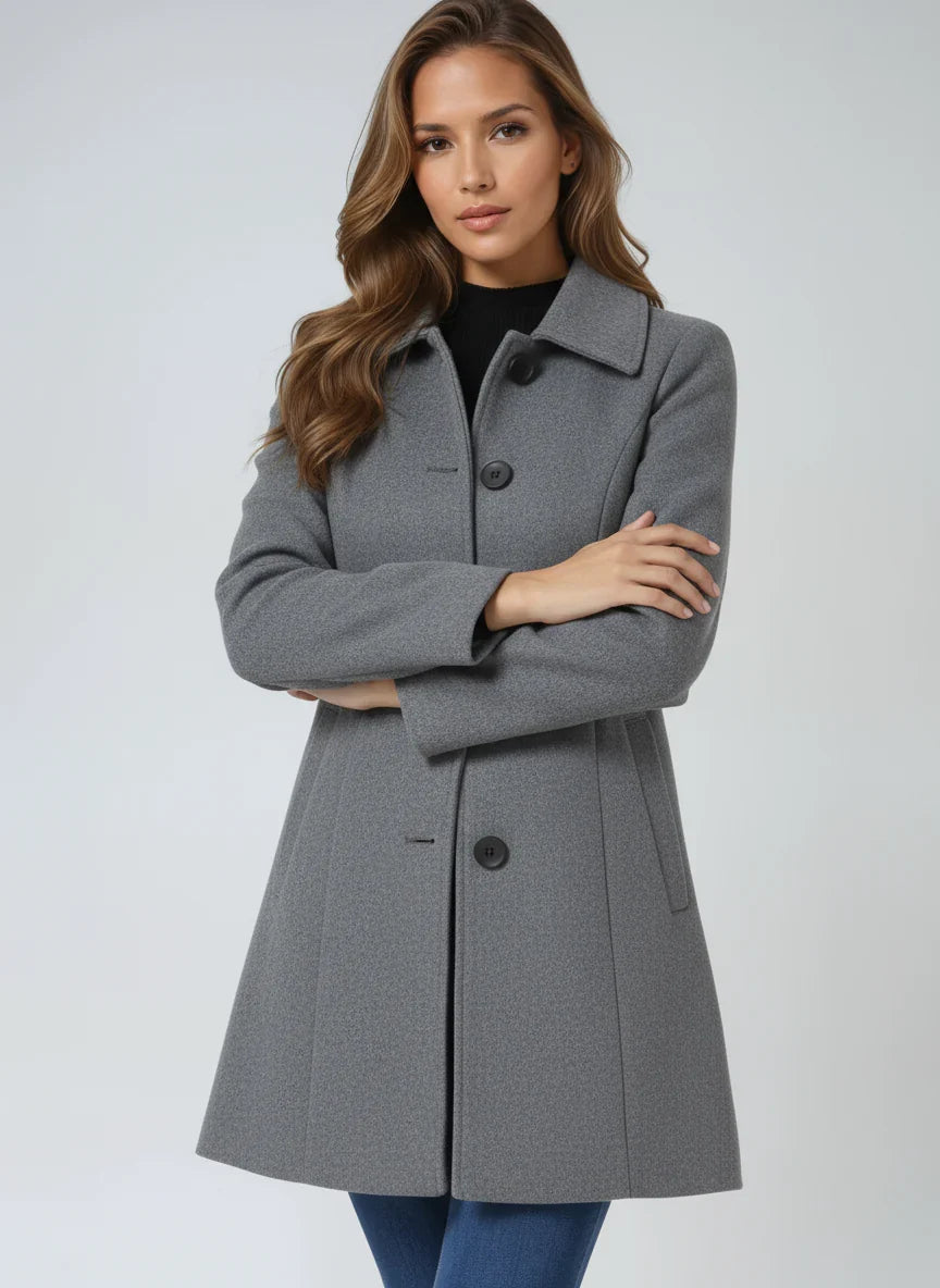 Willa | Classic Collar Fit-and-Flare Coat