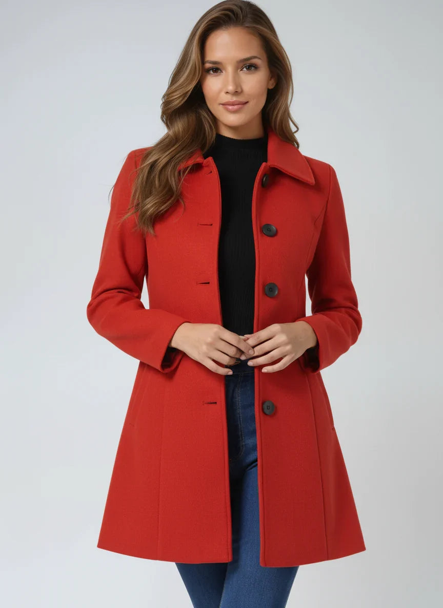 Willa | Classic Collar Fit-and-Flare Coat