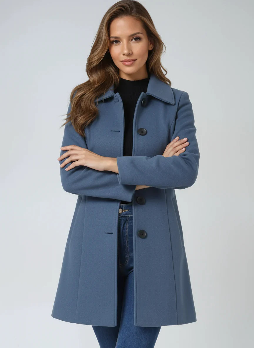 Willa | Classic Collar Fit-and-Flare Coat