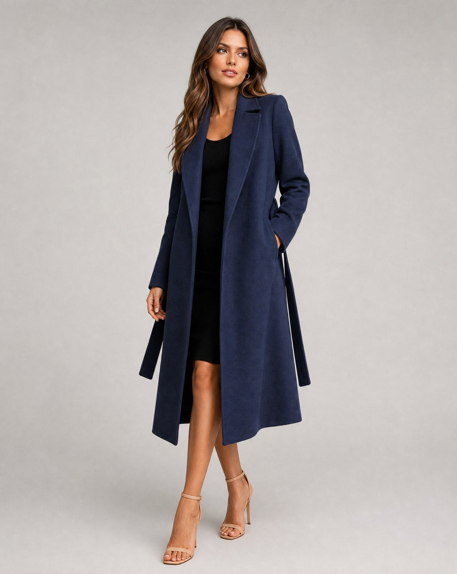 Adelaide | Belted Long Lapel Coat